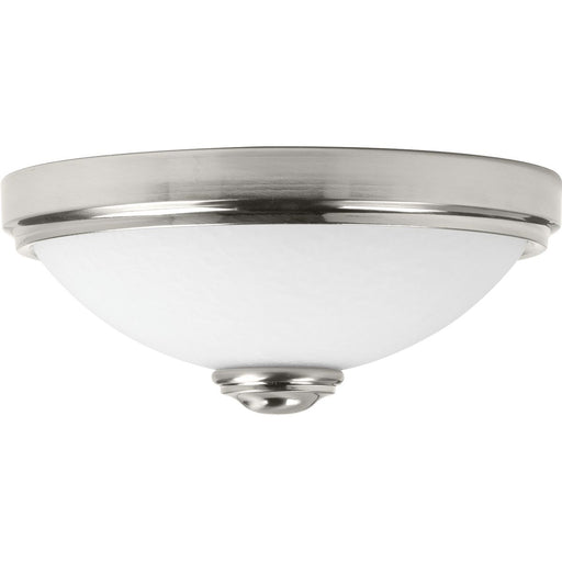 One-Light 11" LED Linen Glass Flush Mount