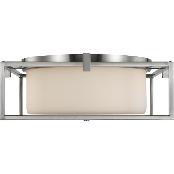 Chadwick Collection Two-Light Brushed Nickel 15-3/8" Flush Mount