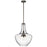 Everly 27.5" 3 Light Bell Pendant Clear Seeded Glass