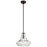 Everly 11.25" 1 Light Trumpet Pendant Clear Seeded Glass