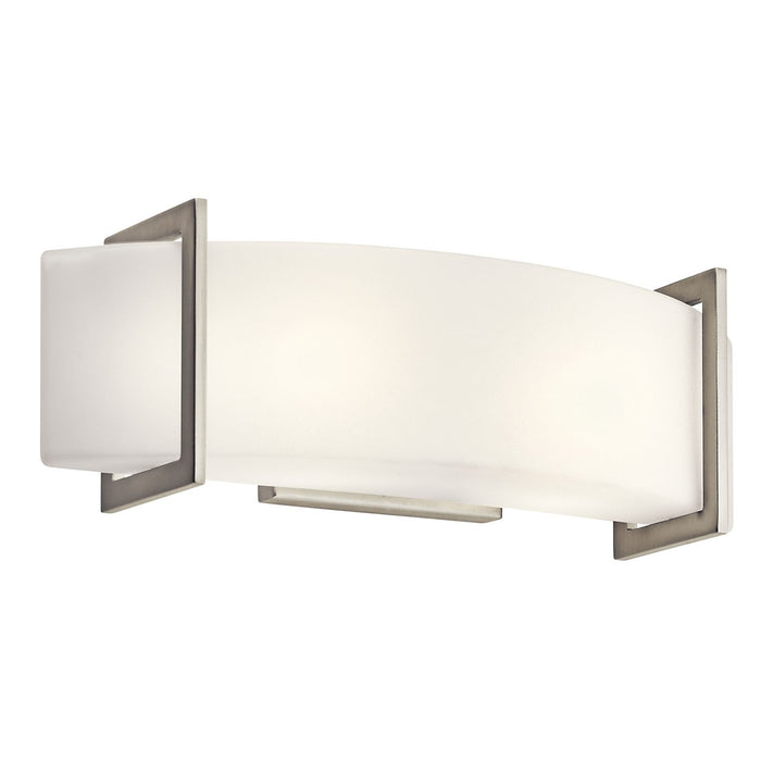 Crescent View 2 Light Wall Sconce Brushed Nickel