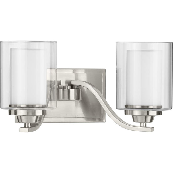 Kene Collection Brushed Nickel Two-Light Bath