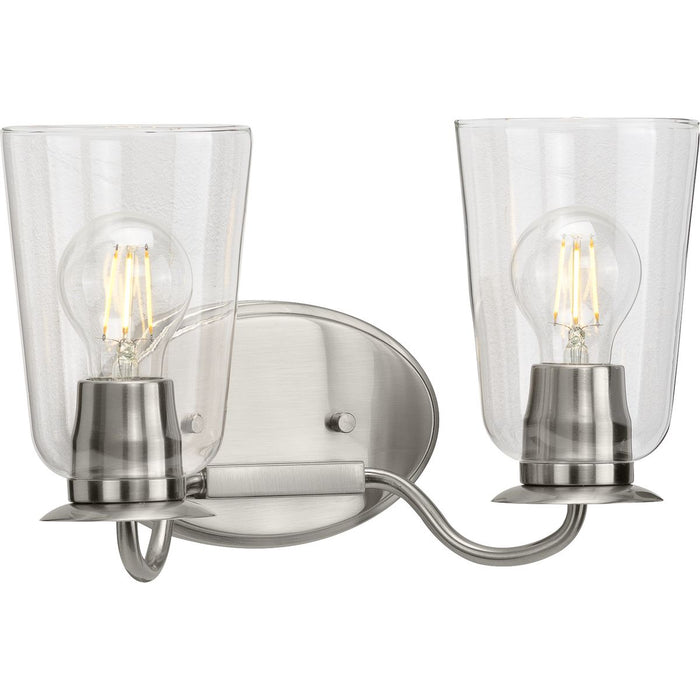 Durrell Collection Brushed Nickel Two-Light Bath