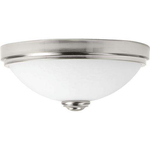 One-Light 13" LED Linen Glass Flush Mount