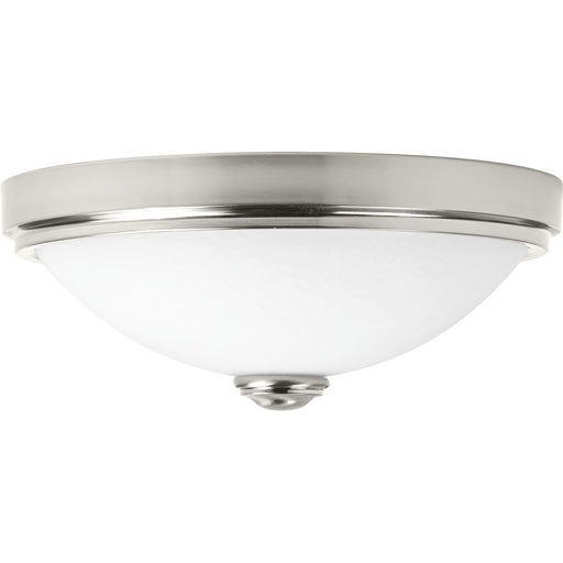 One-Light 15" LED Linen Glass Flush Mount