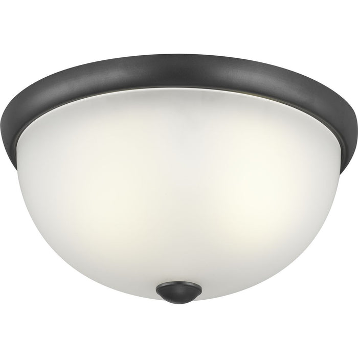 Two-Light 14" Glass Dome Flush Mount