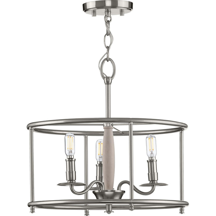 Durrell Collection Brushed Nickel Semi-Flush Convertible
