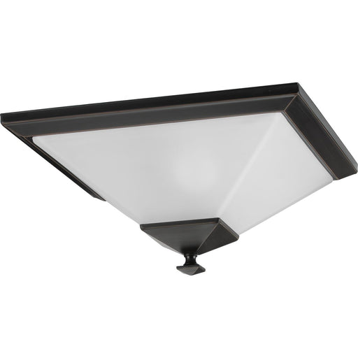 Clifton Heights Collection Brushed Nickel Two-Light 15" Flush Mount