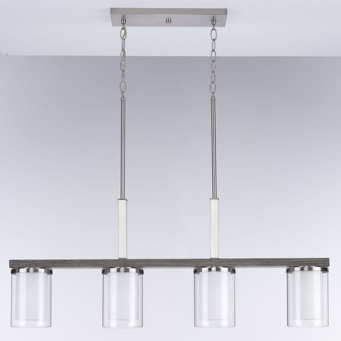 Mast Collection Four-Light Linear Chandelier