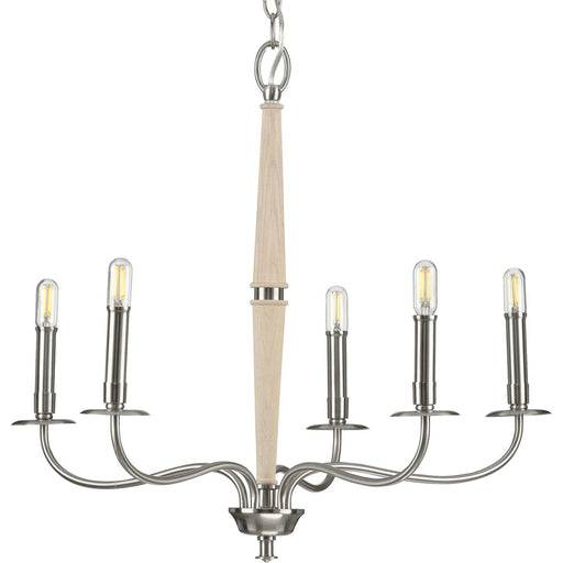 Durrell Collection Five-Light Brushed Nickel Chandelier