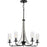 Riley Collection's Five-Light Brushed Nickel Chandelier