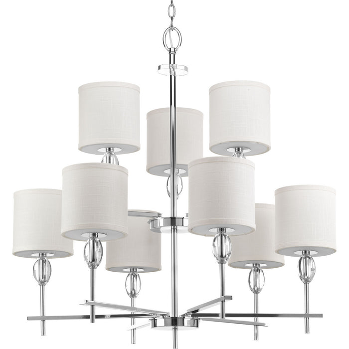 Status Collection Nine-Light, Two-Tier Chandelier