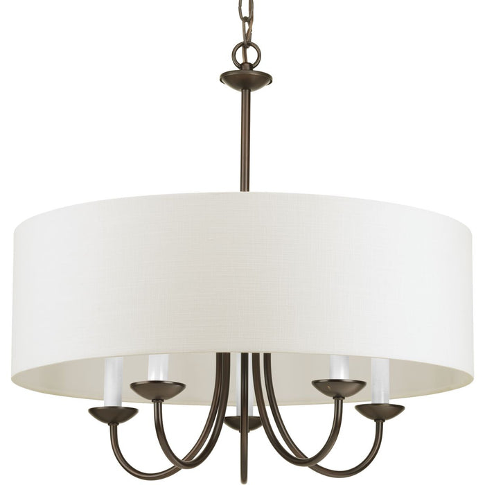 Five-Light Chandelier with a Drum Shade