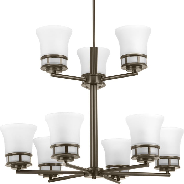 Cascadia Collection Nine-Light, Two-Tier Chandelier