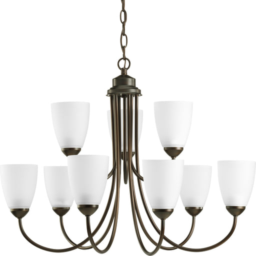 Gather Collection Nine-Light, Two-Tier Chandelier