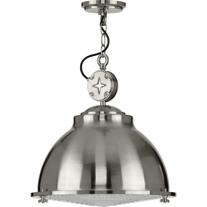 Medal Collection Brushed Nickel One-Light Pendant
