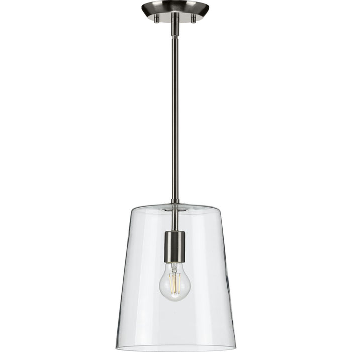 Clarion Collection Brushed Nickel One-Light Small Pendant