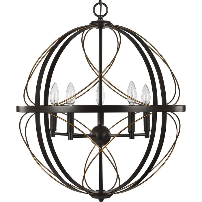 Brandywine Collection Antique Bronze Five-Light Pendant