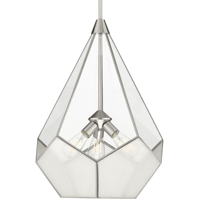 Cinq Collection Brushed Nickel Three-Light Pendant