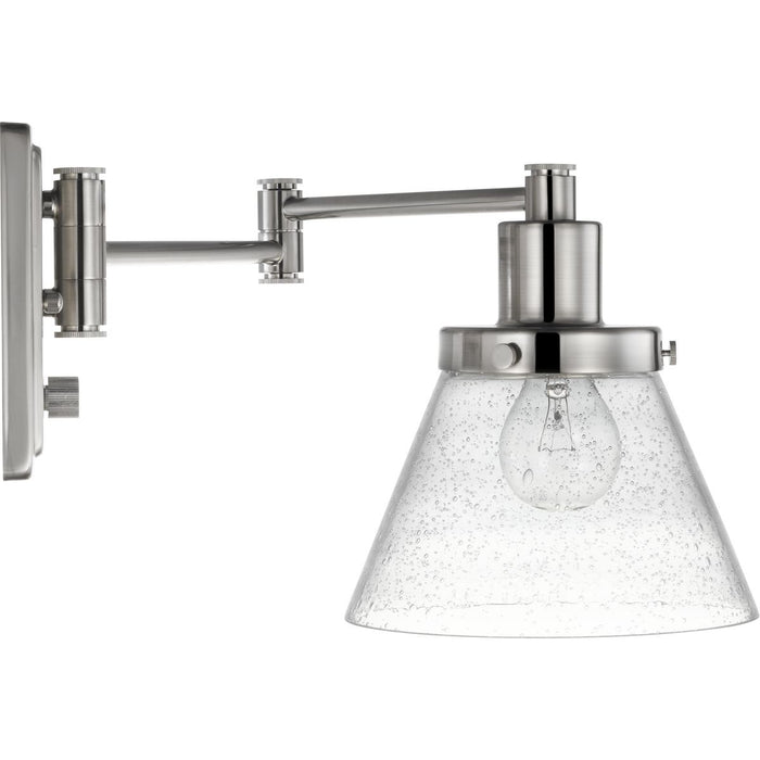 Hinton Collection Brushed Nickel Swing Arm Wall Light