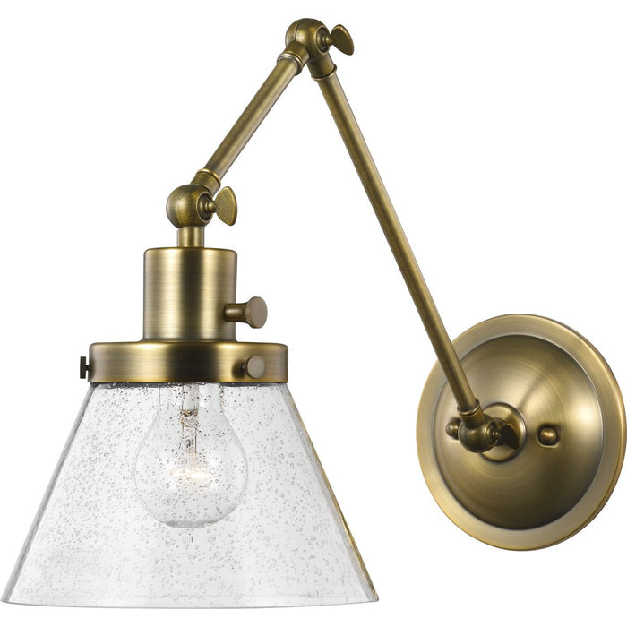 Hinton Collection Brushed Nickel Swing Arm Wall Light